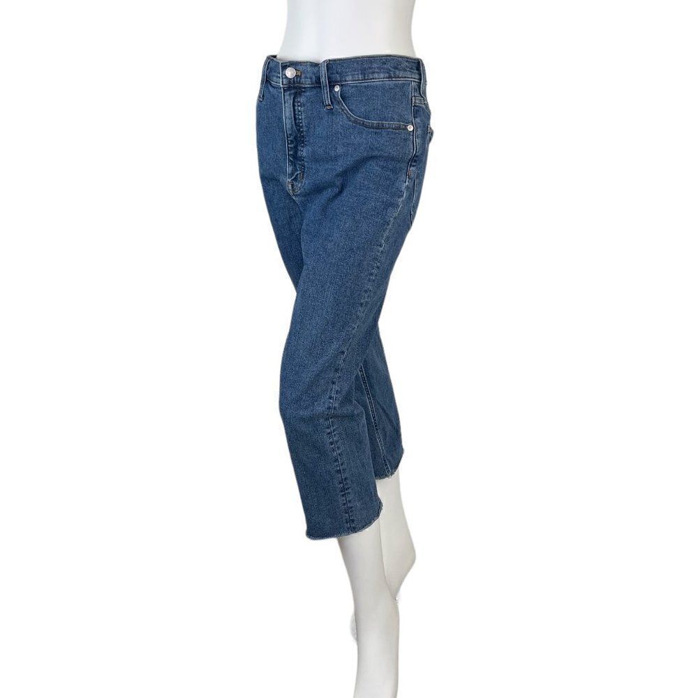 Madewell Stovepipe Blue Denim Jeans with Raw Hem Size 30